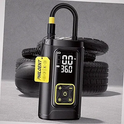 Black 150 PSI Cordless Air Compressor for Tire Inflators