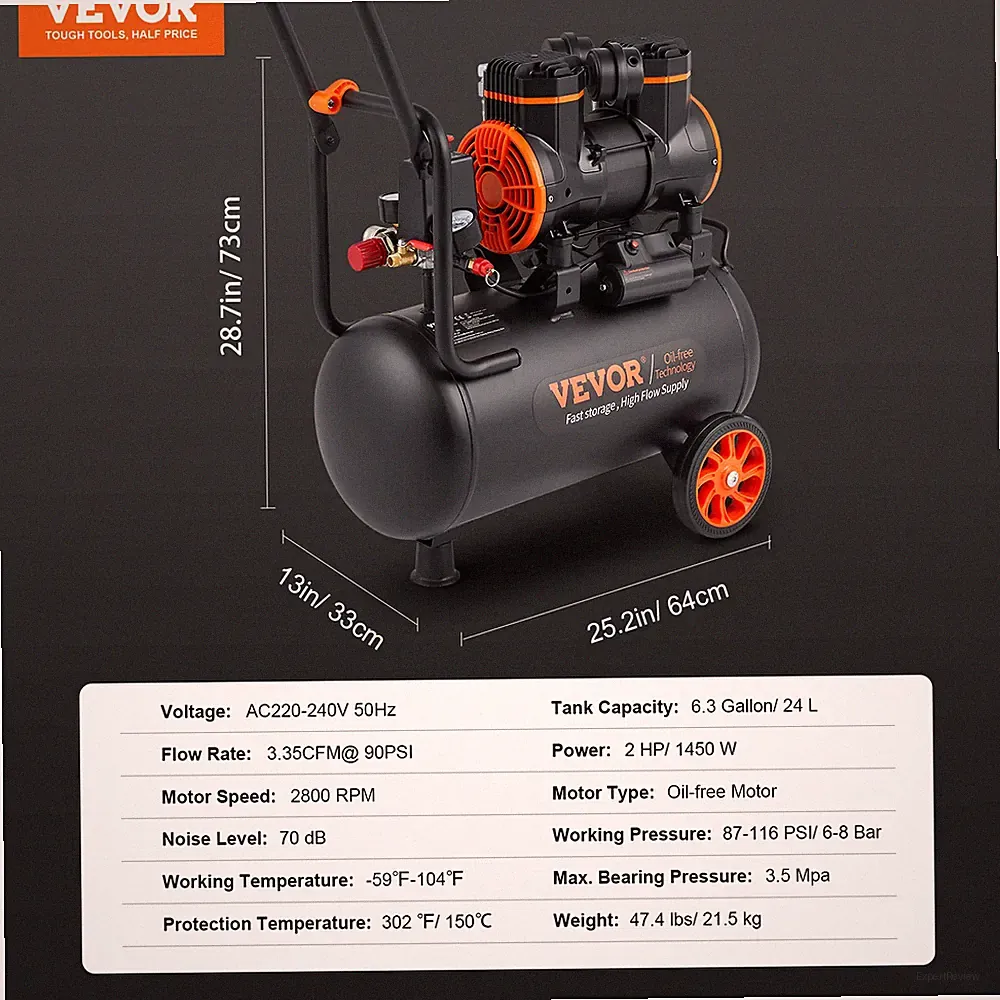 Succebuy Silent Air Compressor 9L 18L 24L 35L Quiet Oil-Free Portable Air Pump f